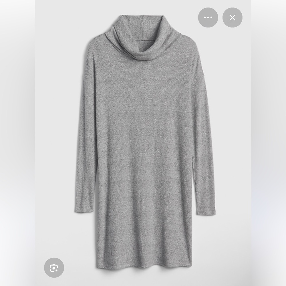 GAP Heather Gray Cowl-Neck Sweater Dress